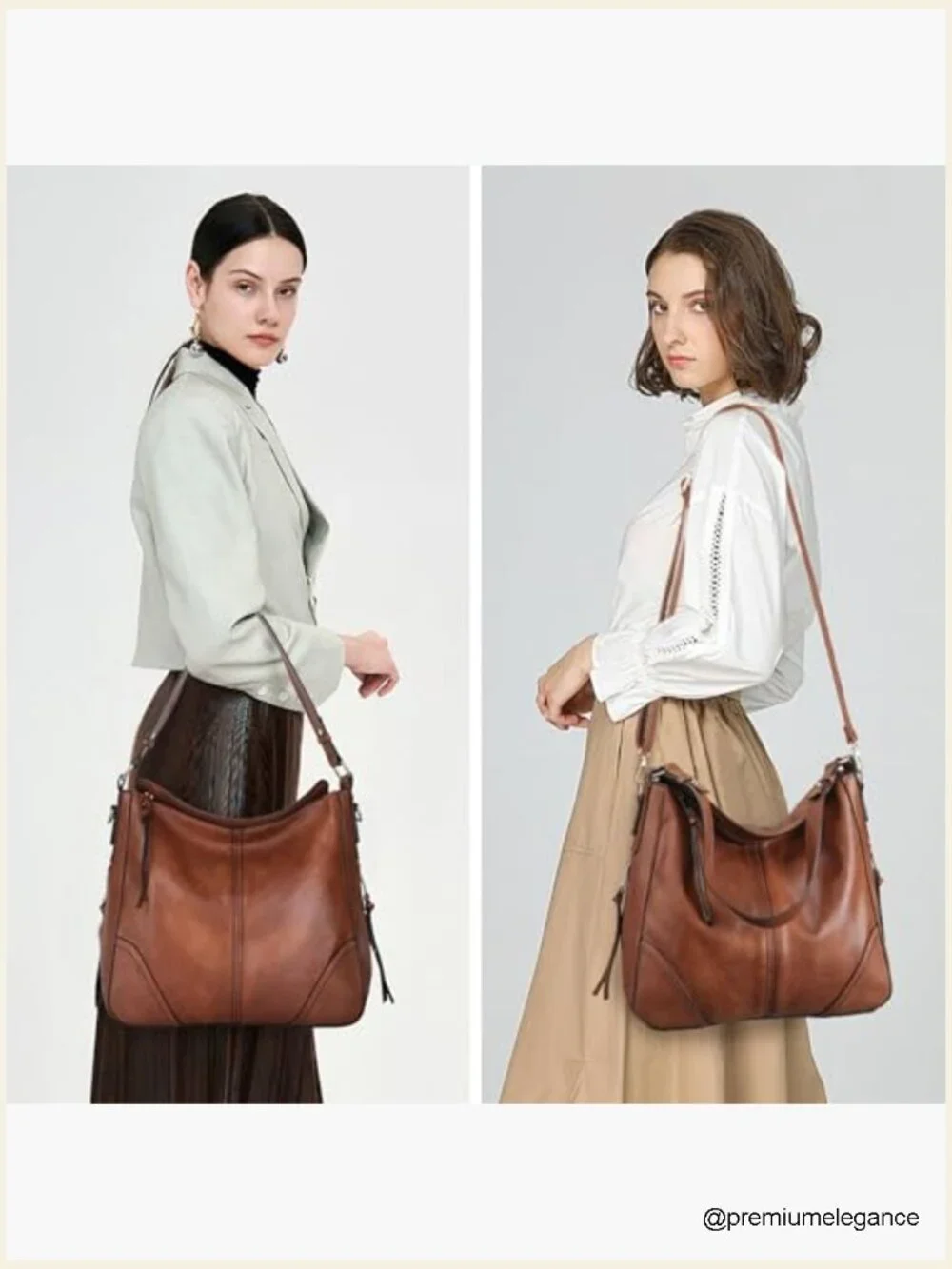 Hobo Crossbody Bag Set with Wallet Adjustable Strap 2pcs Tote Purse